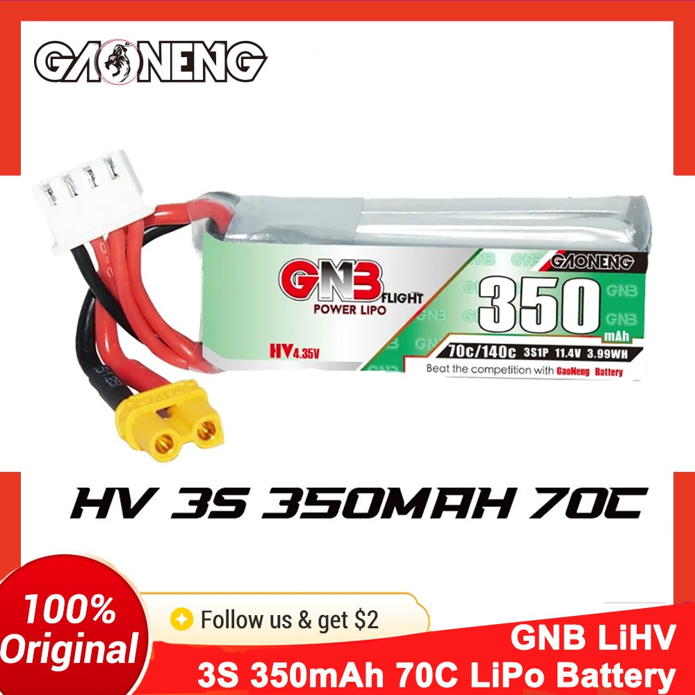 Gaoneng GNB 350mAh 3S 70C LiPo - đánh giá và giá Walksnail Avatar Hd Goggles X